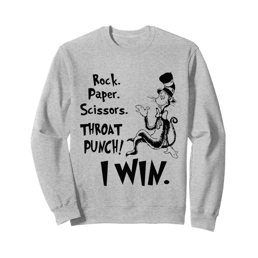 Rock Paper Scissors Throat Punch I Win  Unisex Sweatshirt