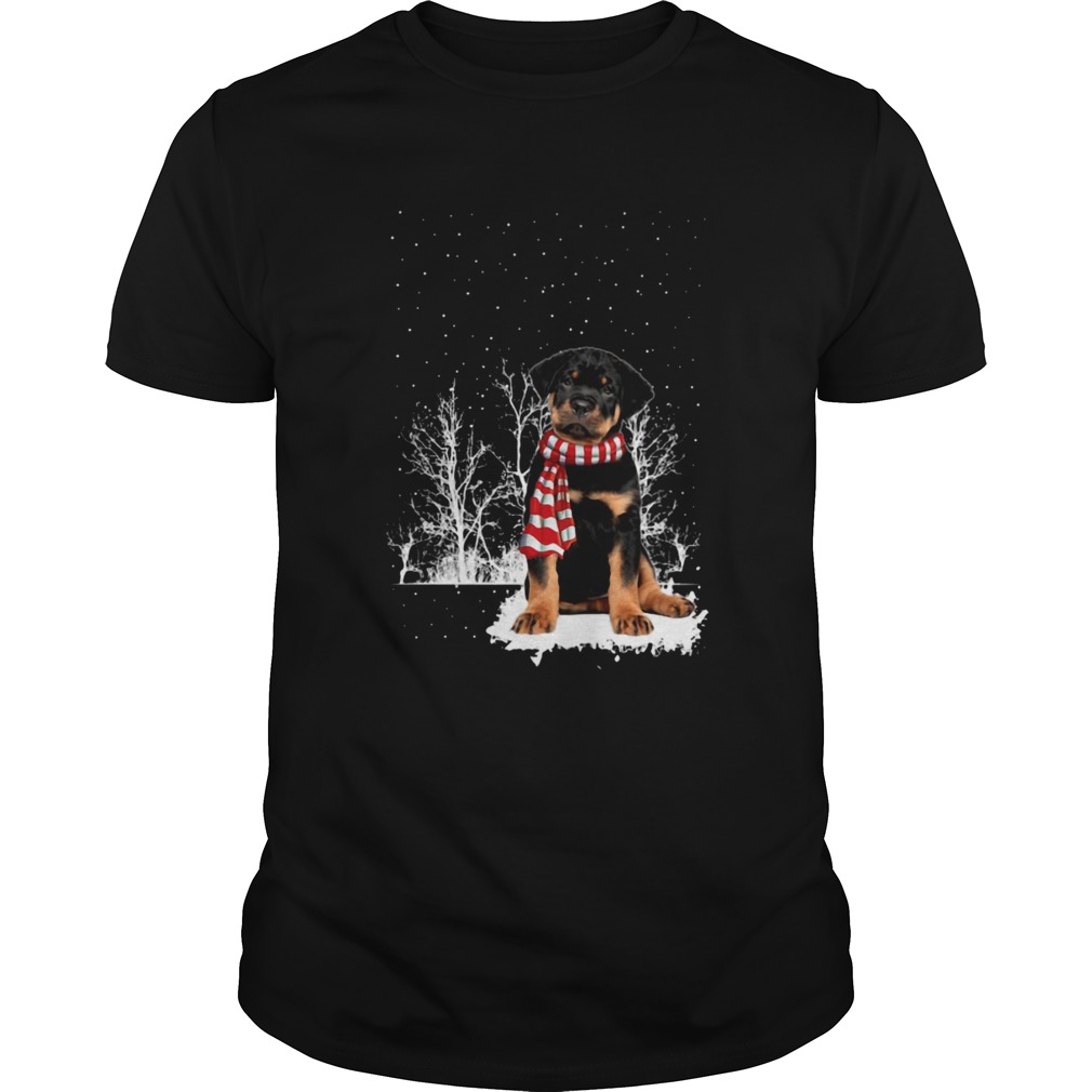 Rottweiler Snow Scarf Christmas shirt