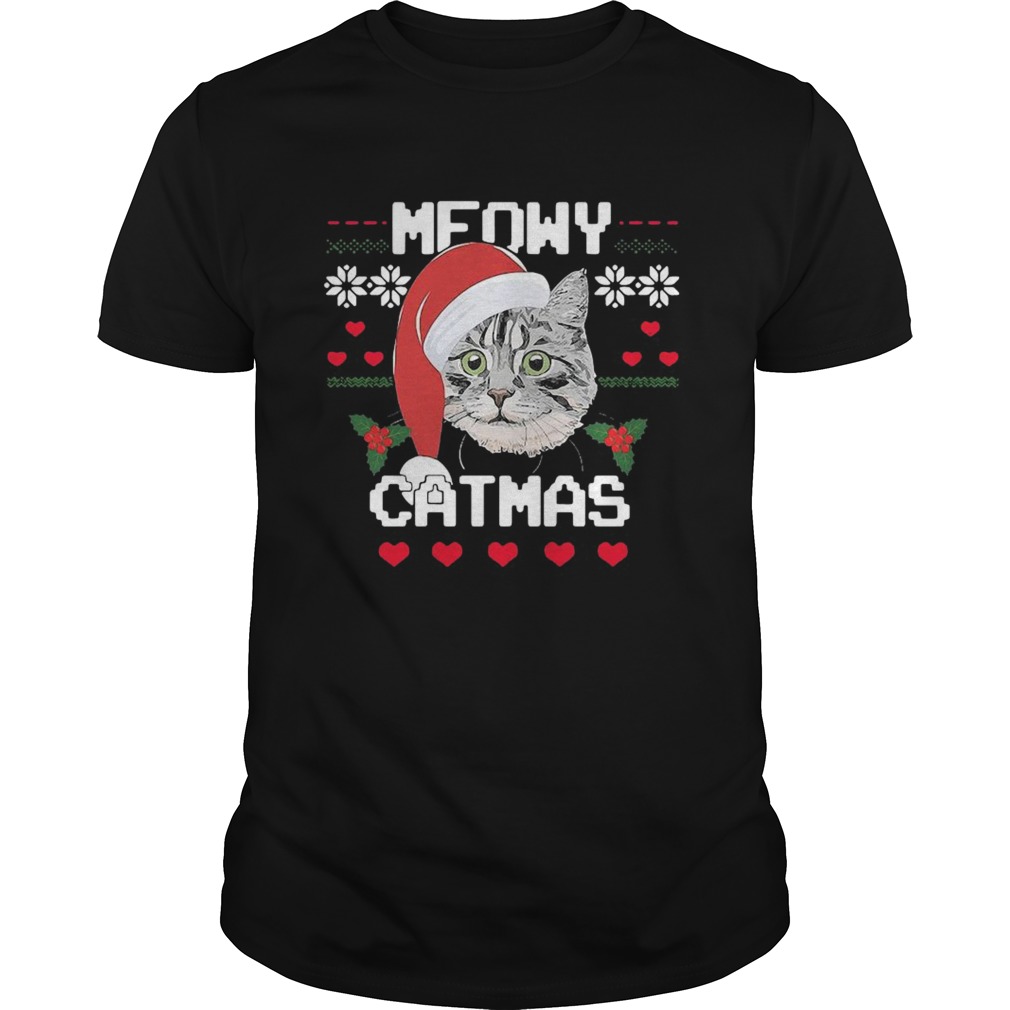 Santa Cat Meowy Catmas Ugly Christmas shirt