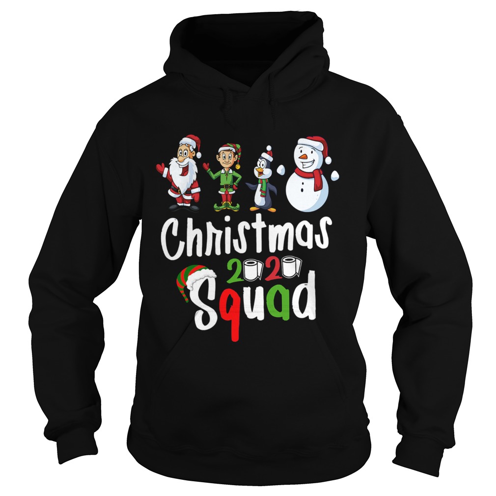 Santa Claus Elf Penguins Snowman Christmas 2020 Squad  Hoodie