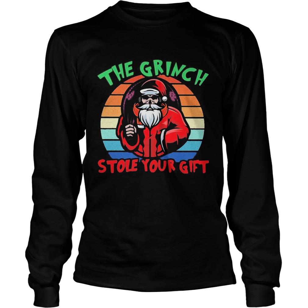 Santa Claus the Grinch stole your gilf vintage  Long Sleeve