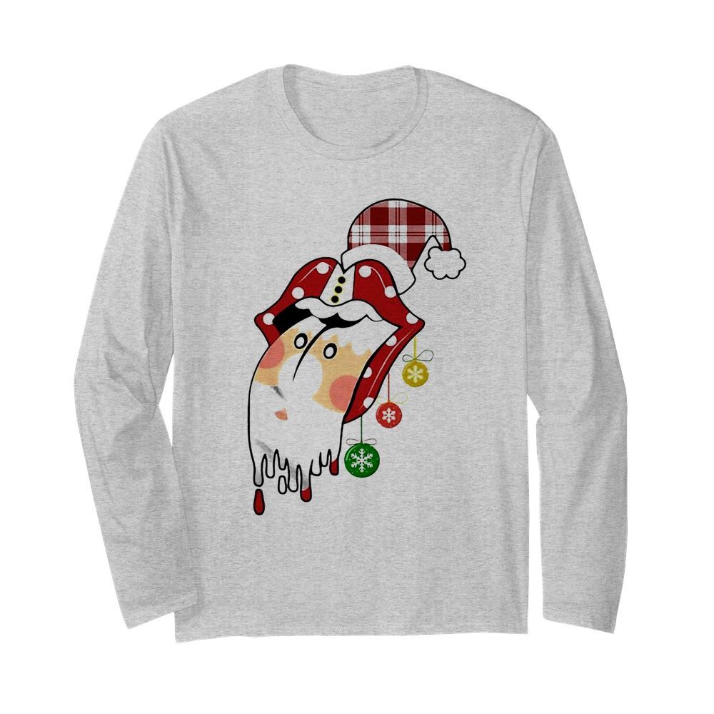 Santa Clause Stones Merry Christmas  Long Sleeved T-shirt 