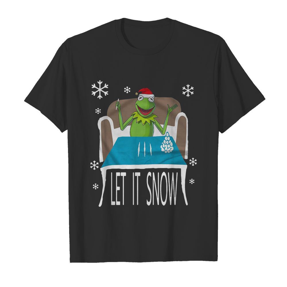 Santa Frog Let It Snow Christmas shirt