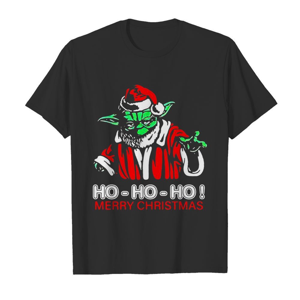 Santa Master Yoda ho ho ho merry christmas shirt