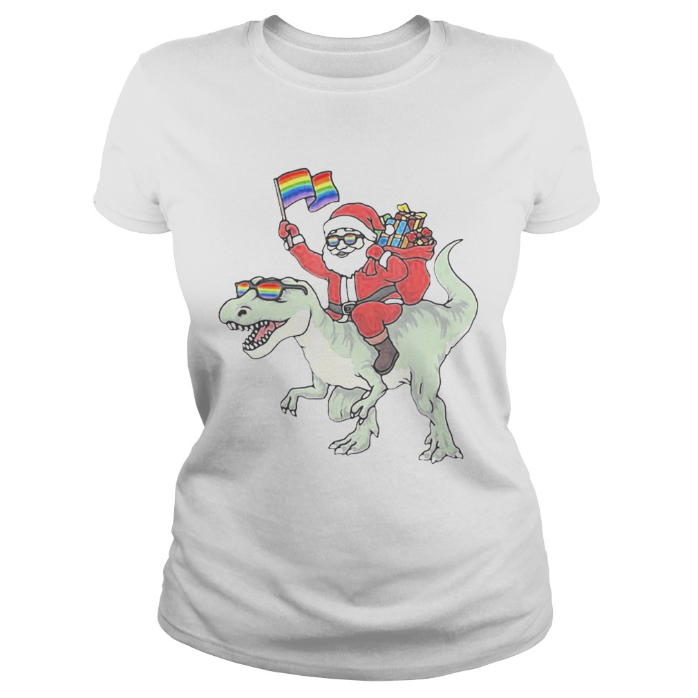 Santa Riding Saurus  Classic Ladies