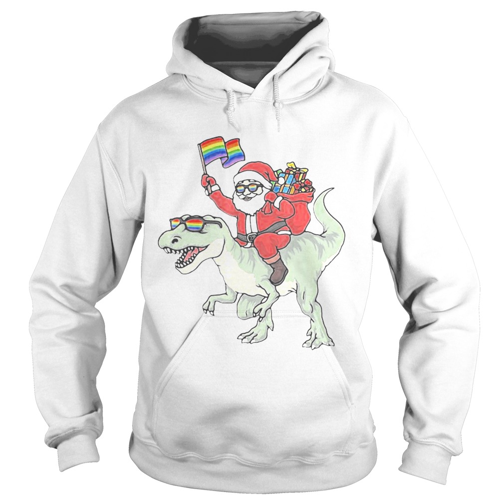 Santa Riding Saurus  Hoodie