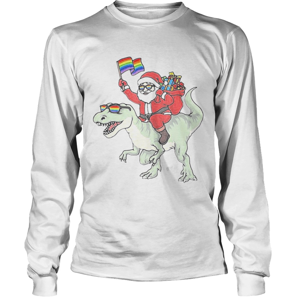 Santa Riding Saurus  Long Sleeve