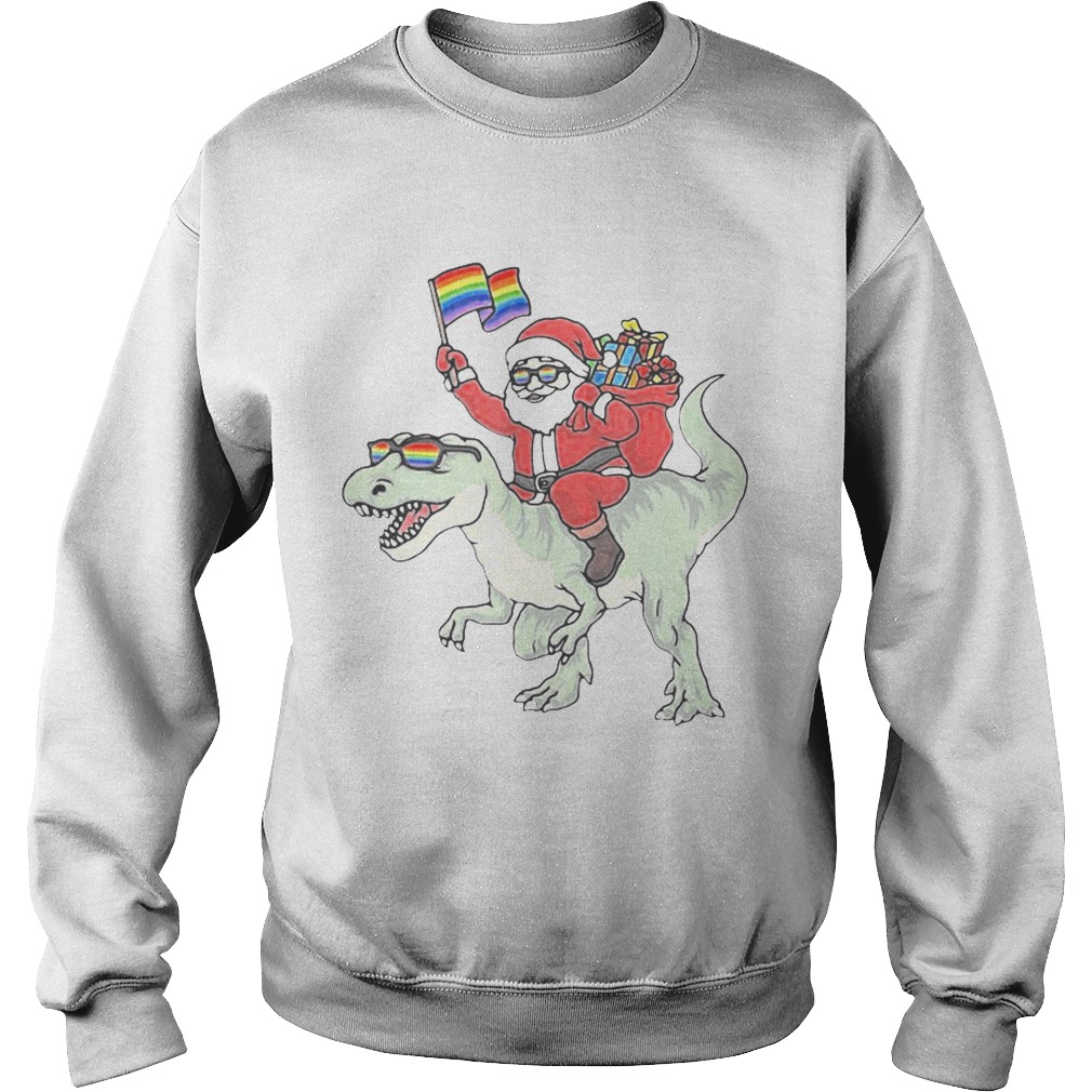 Santa Riding Saurus  Sweatshirt