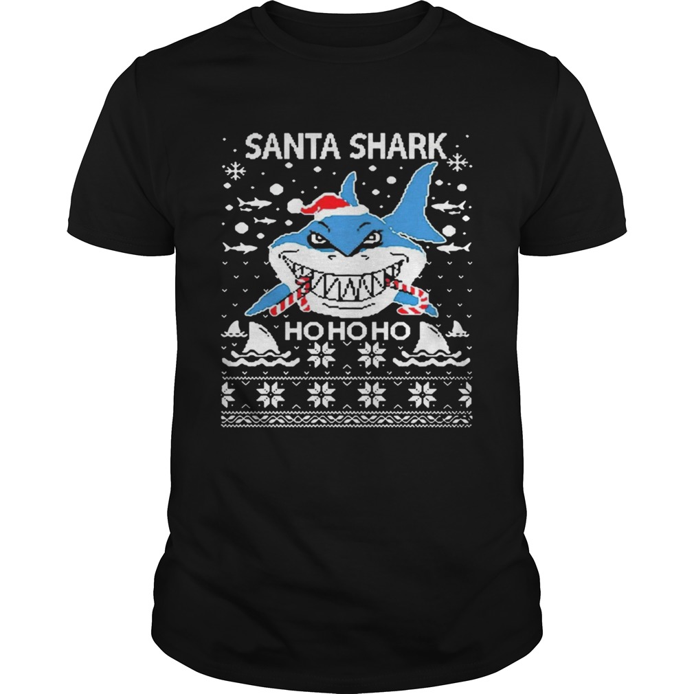 Santa Shark Ho Ho Ho Christmas  Unisex