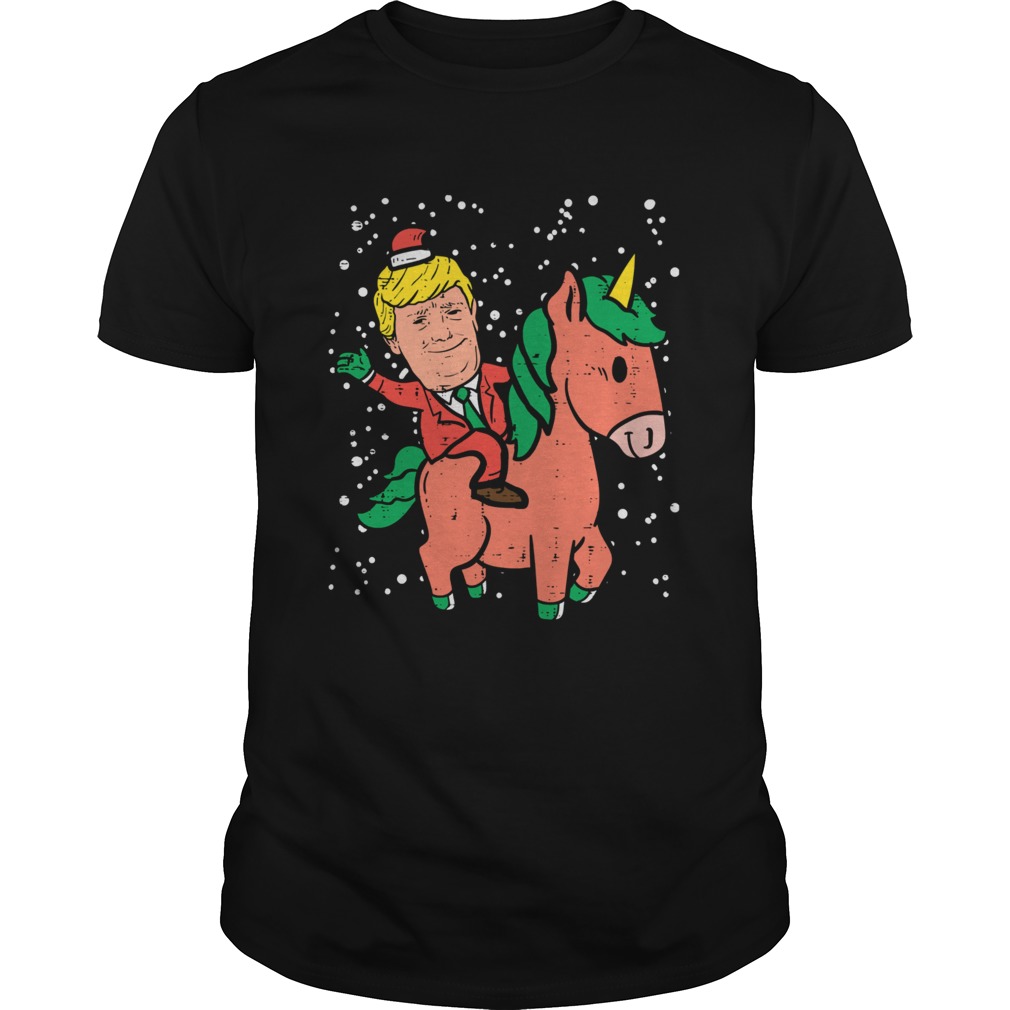 Santa Trump Riding Unicorn Funny Christmas Xmas  Unisex