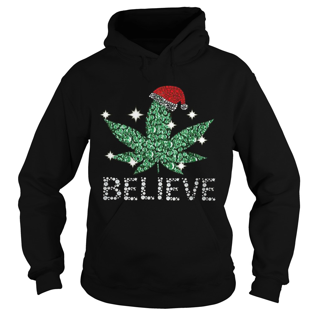 Santa Weed Believe Christmas  Hoodie