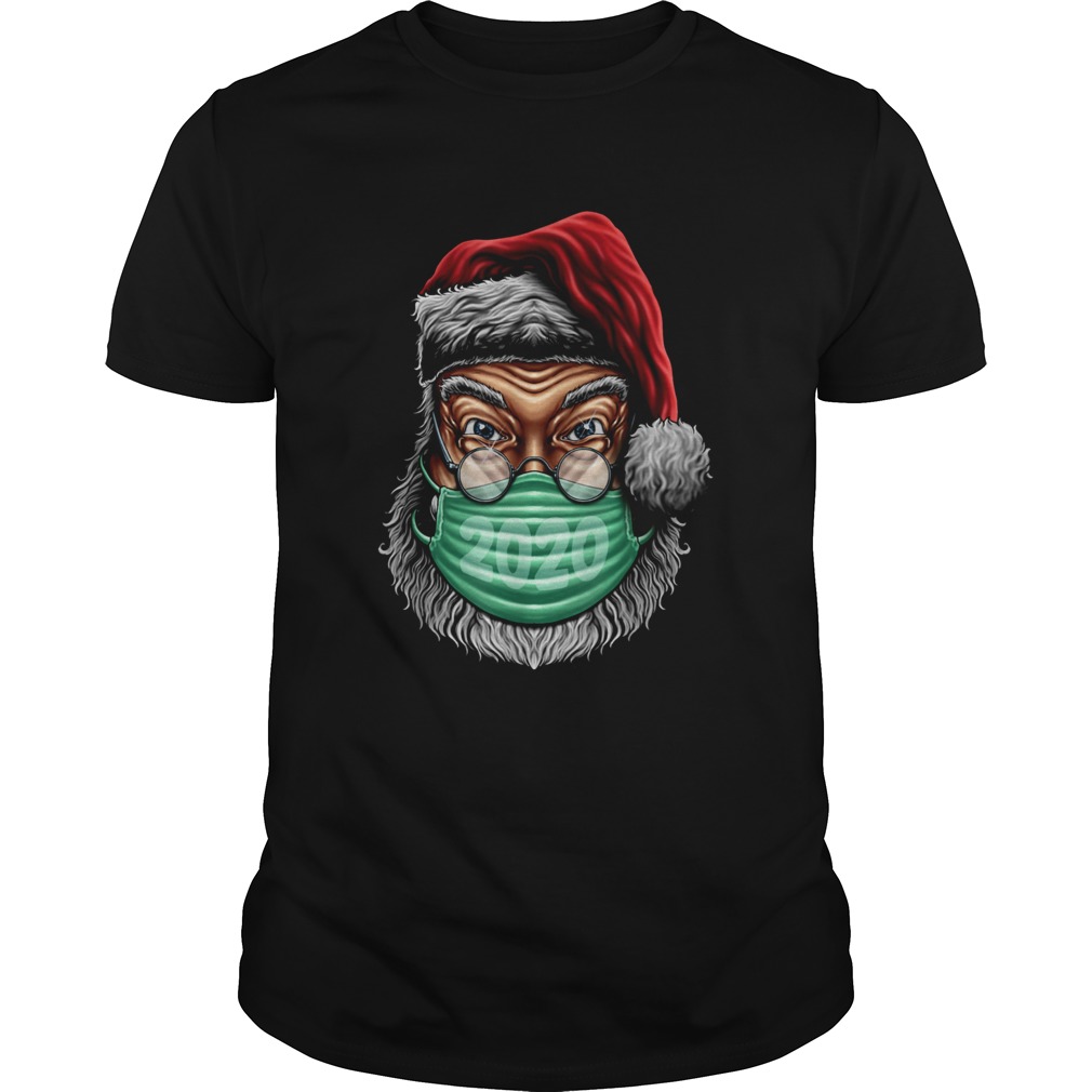 Santa With Face Mask Family Pajamas Xmas Christmas 2020 shirt