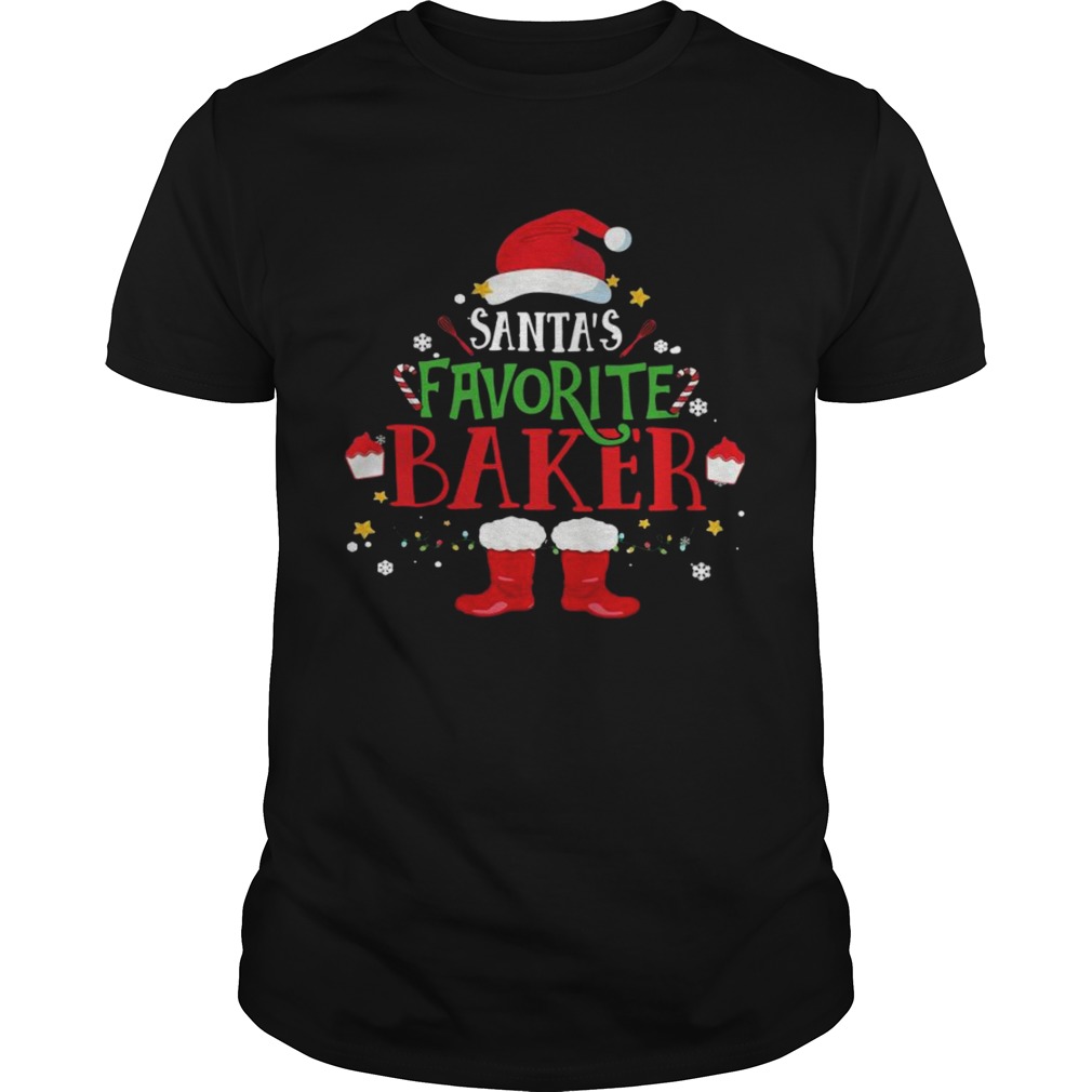 Santas Favorite Baker Merry Christmas shirt