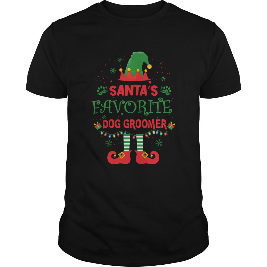 Santas Favorite Dog Groomer Merry Christmas shirt