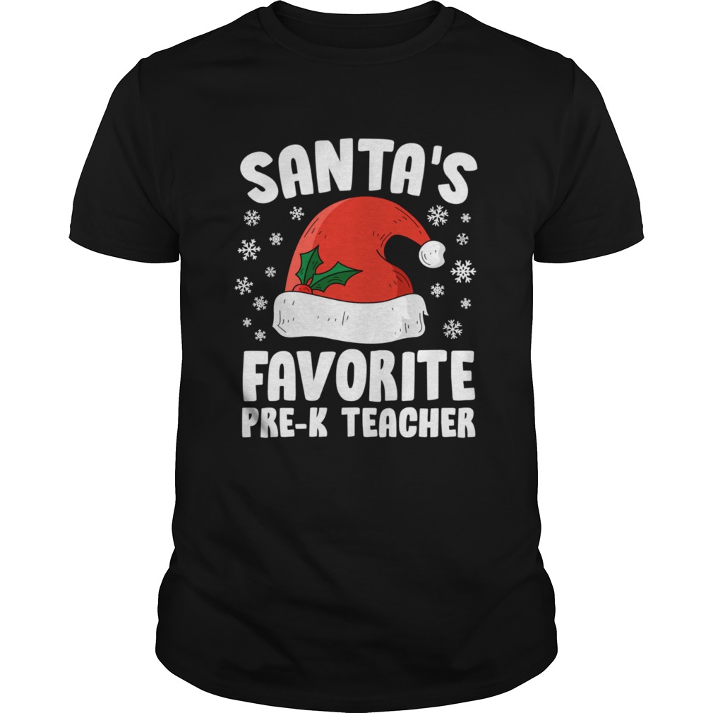 Santas Favorite PreK Teacher Christmas  Unisex