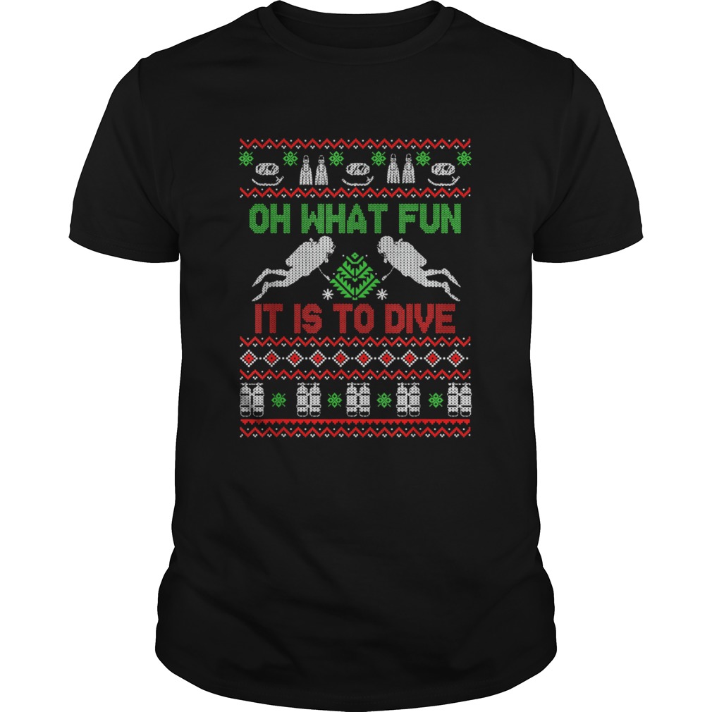 Scuba Diving Diver Ugly Christmas Xmas shirt