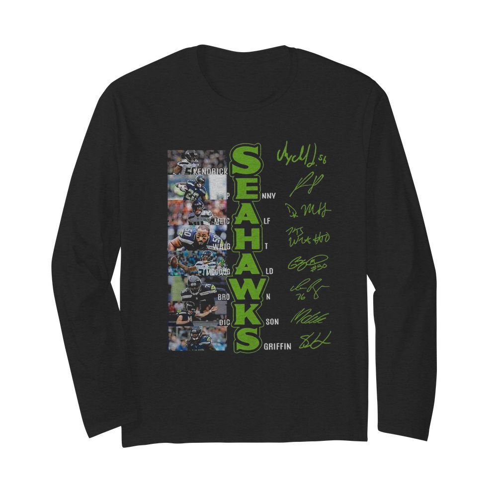 Seahawks Kendricks Pennv Metchalf Wright  Long Sleeved T-shirt 