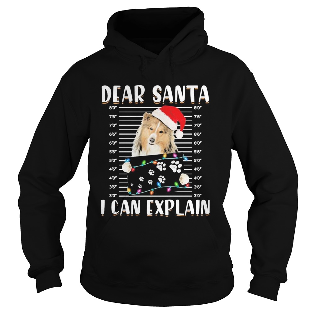 Shetland Sheepdog Dear Santa I can Explain Christmas sweater  Hoodie