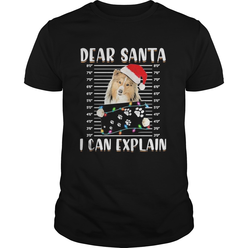 Shetland Sheepdog Dear Santa I can Explain Christmas sweater shirt