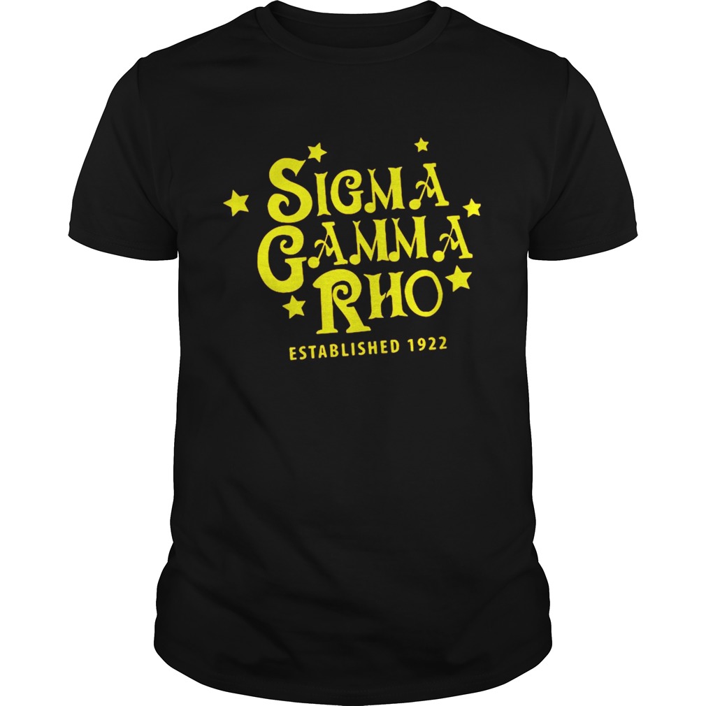 Sigma Gamma Rho Established 1922 shirt