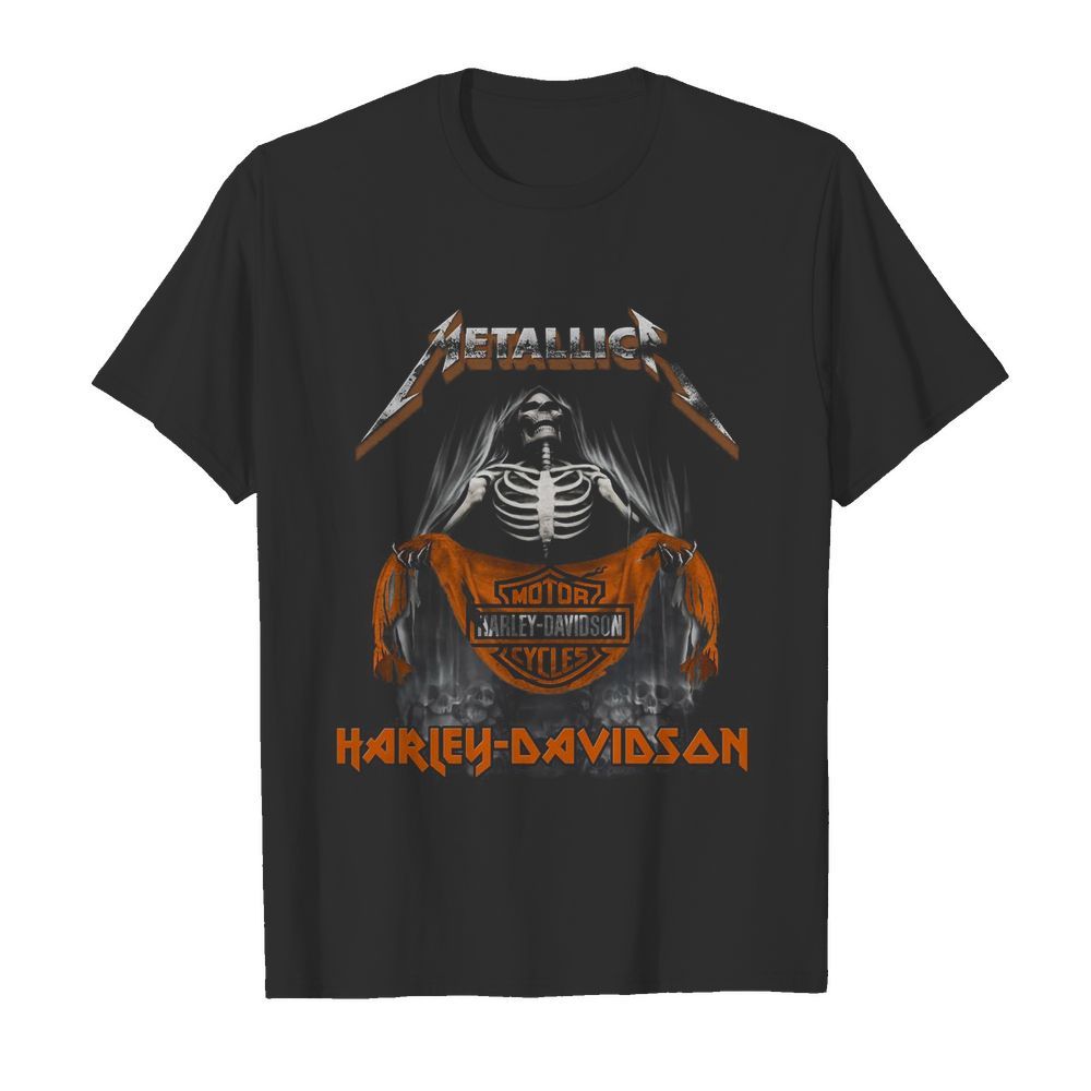 Skeleton Metallica Harley Davidson shirt