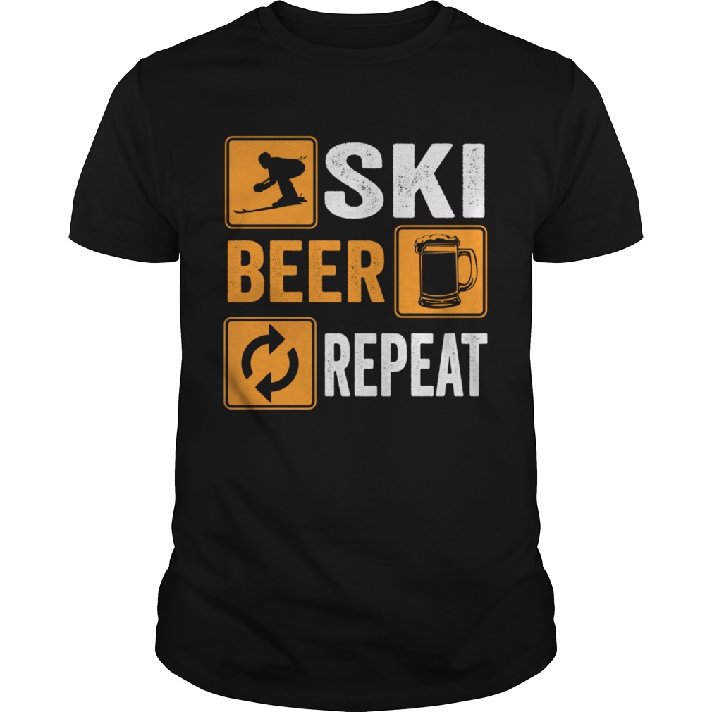 Ski Beer Repeat Downhill Skiing shirt