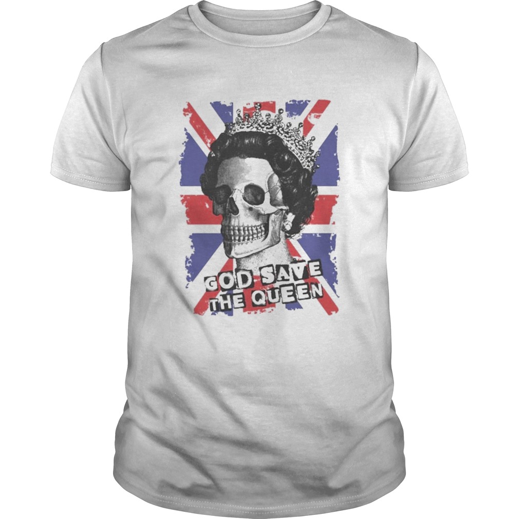 Skull god save the Queen American flag  Unisex