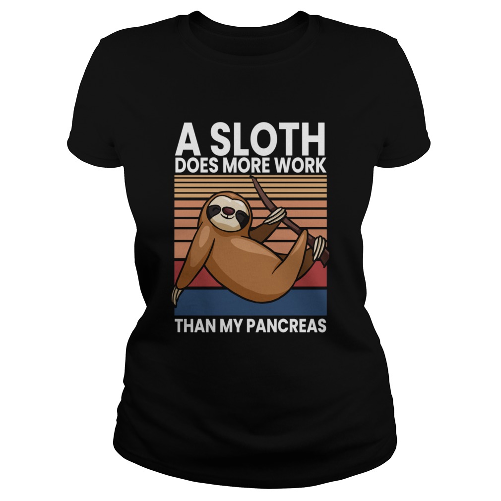 Sloth Does More Work Than My Pancreas  Classic Ladies