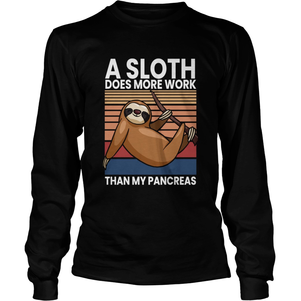 Sloth Does More Work Than My Pancreas  Long Sleeve