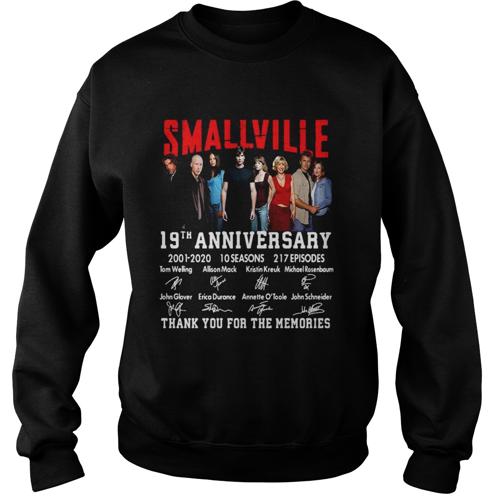 Smallville 19th Anniversary 2001 2020 Thank You For The Memories Signature  Sweatshirt