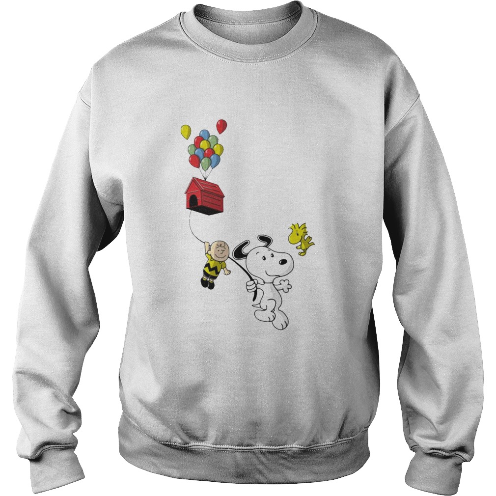 Snoopy And Charlie Brown Woodstock Balloon  Sweatshirt