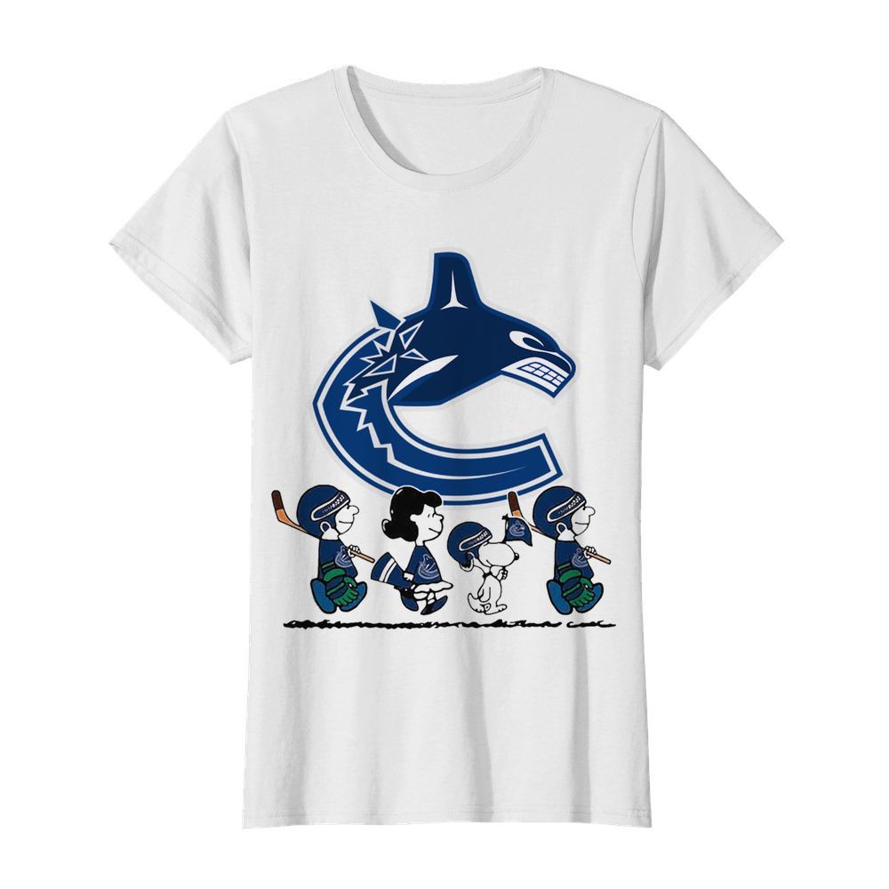 Snoopy And Friend Playing Vancouver Canucks  Classic Women's T-shirt