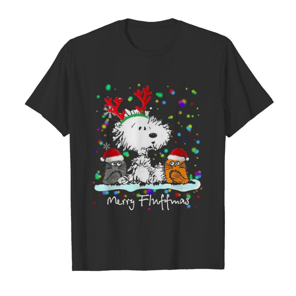 Snoopy Cat Merry Fluffmas Christmas  Classic Men's T-shirt