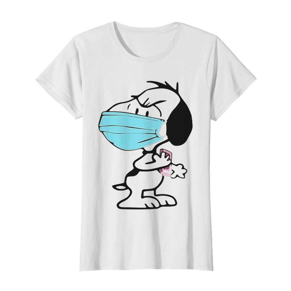 Snoopy Face Mask Quarantined 2020  Classic Women's T-shirt