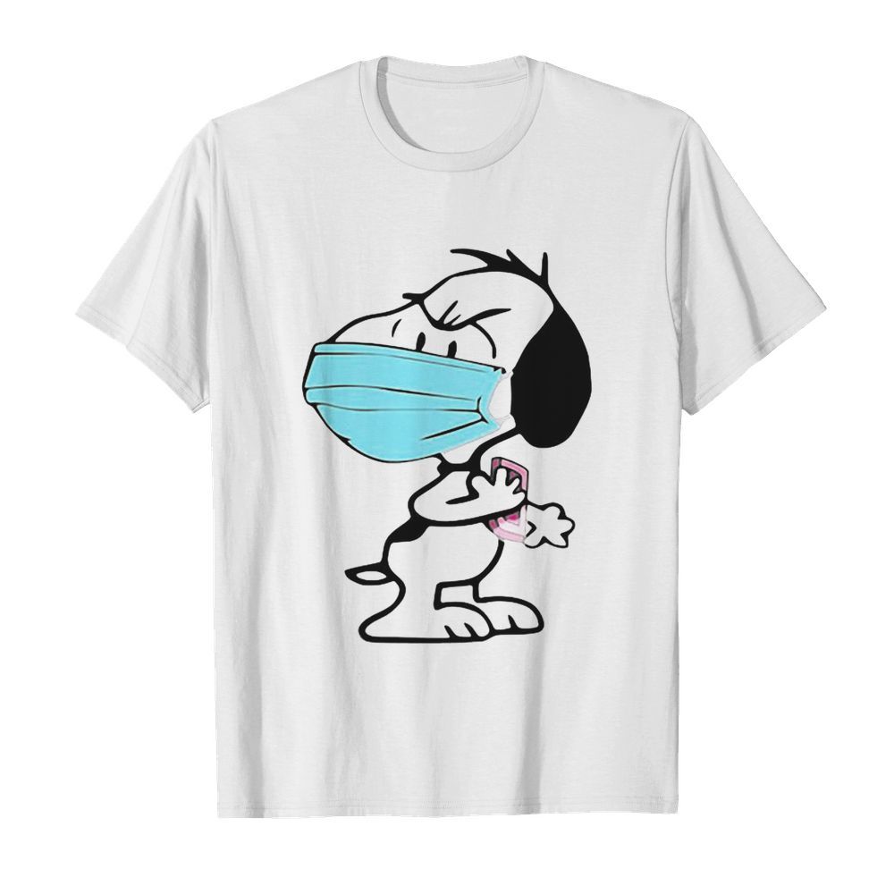 Snoopy Face Mask Quarantined 2020  Classic Men's T-shirt