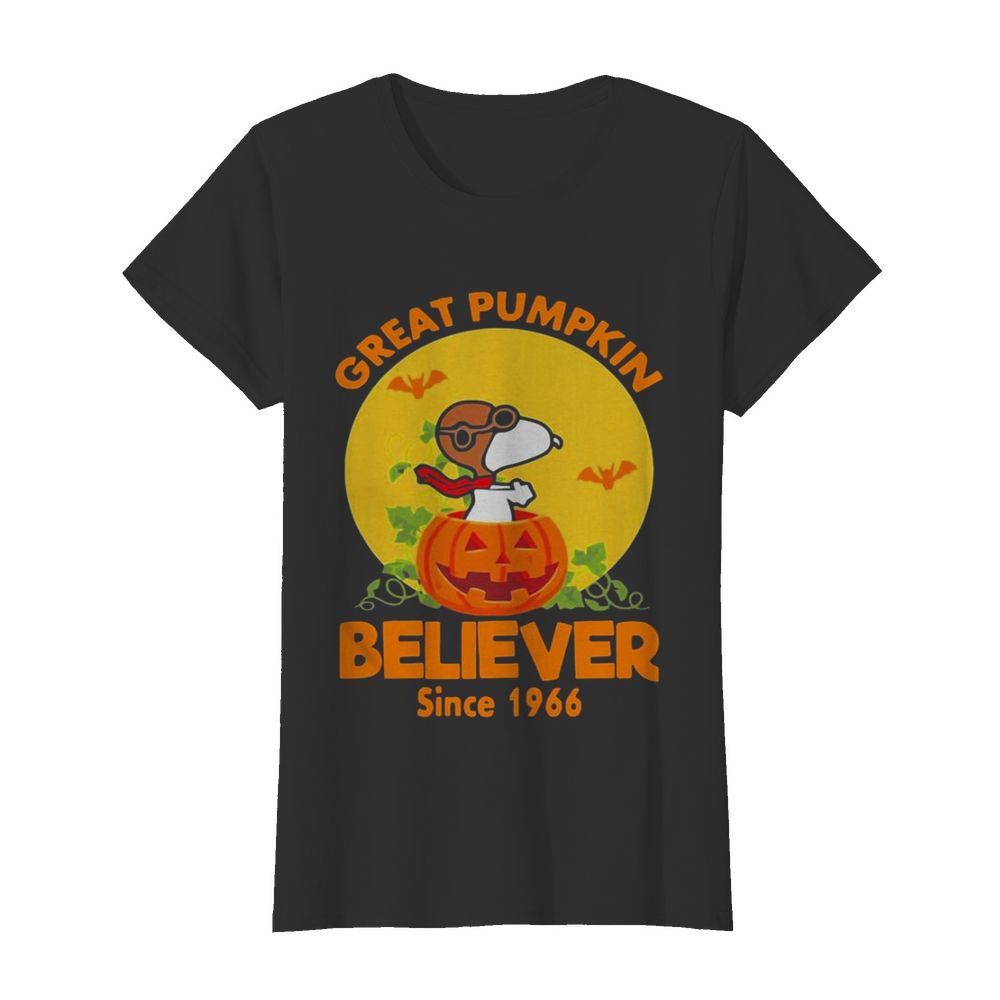 Snoopy Great Pumpkin Believer Since 1966 Halloween  Classic Women's T-shirt