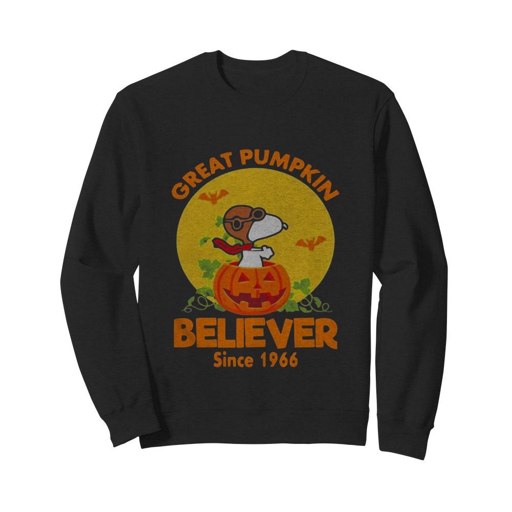 Snoopy Great Pumpkin Believer Since 1966 Halloween  Unisex Sweatshirt