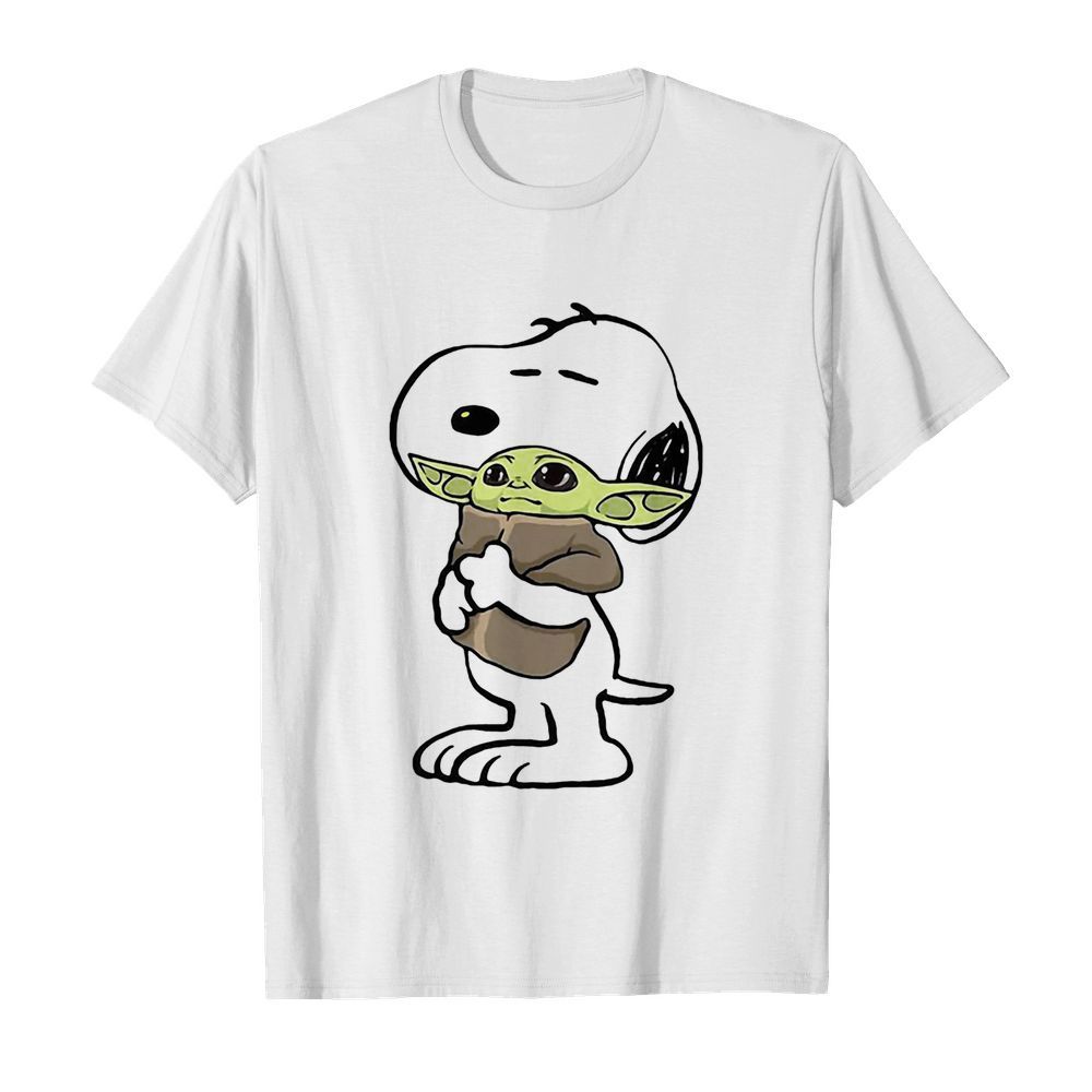 Snoopy Hug Baby Yoda shirt