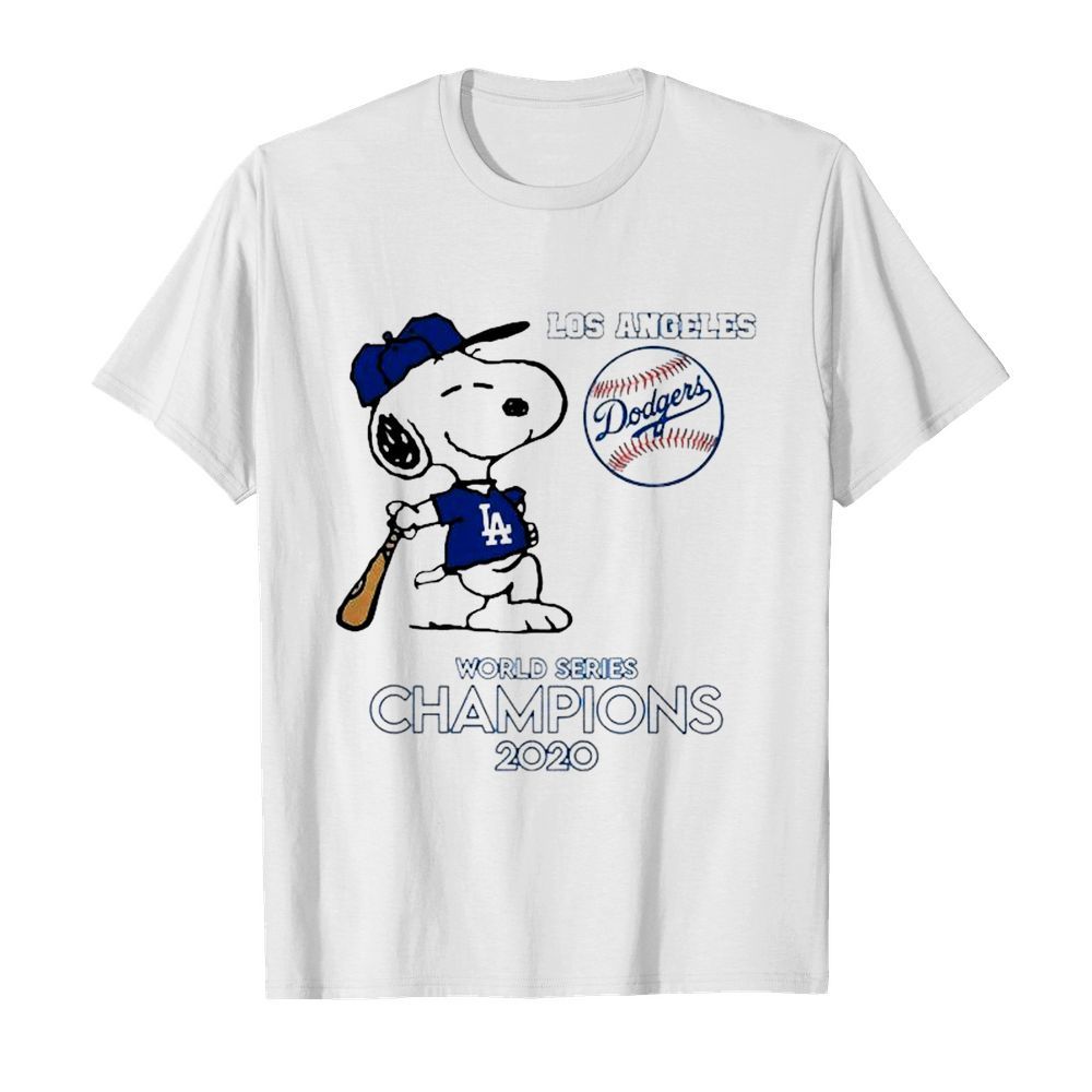 Snoopy Los Angeles Dodgers world series Champions 2020 shirt