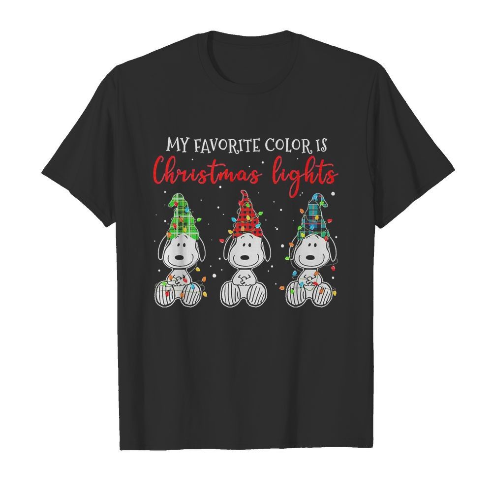 Snoopy My Favorite Color Is Christmas Lights shirt