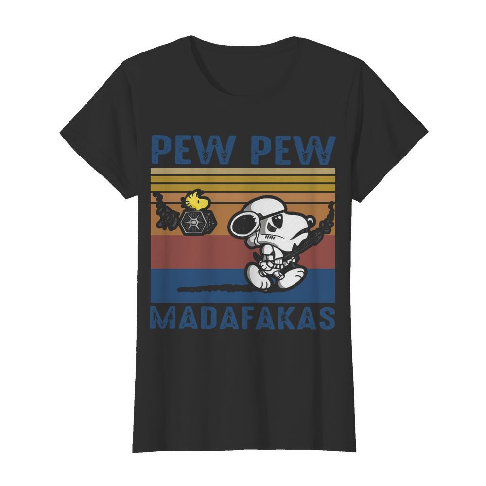 Snoopy Pew Pew Madafakas Vintage  Classic Women's T-shirt