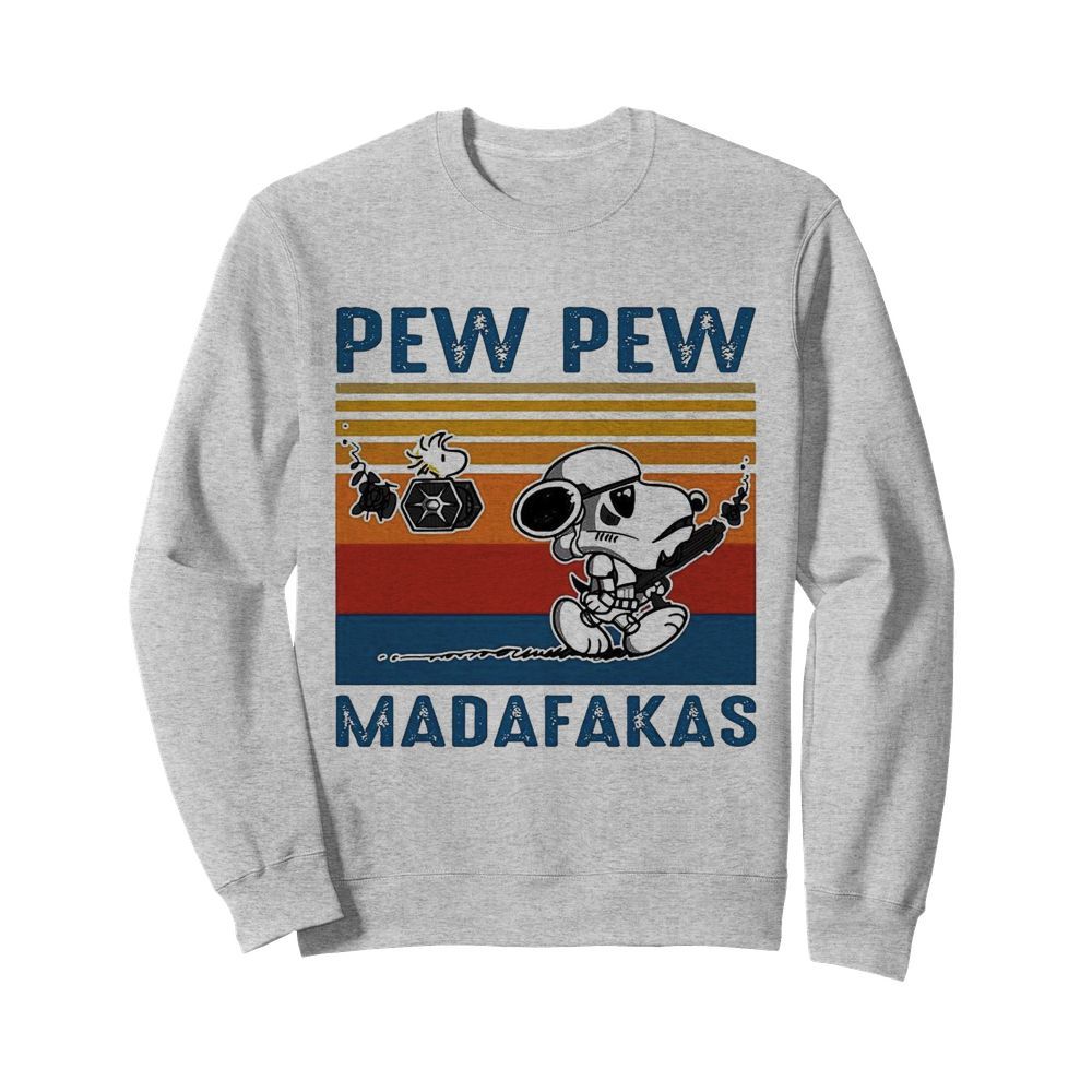 Snoopy Pew Pew Madafakas Vintage  Unisex Sweatshirt