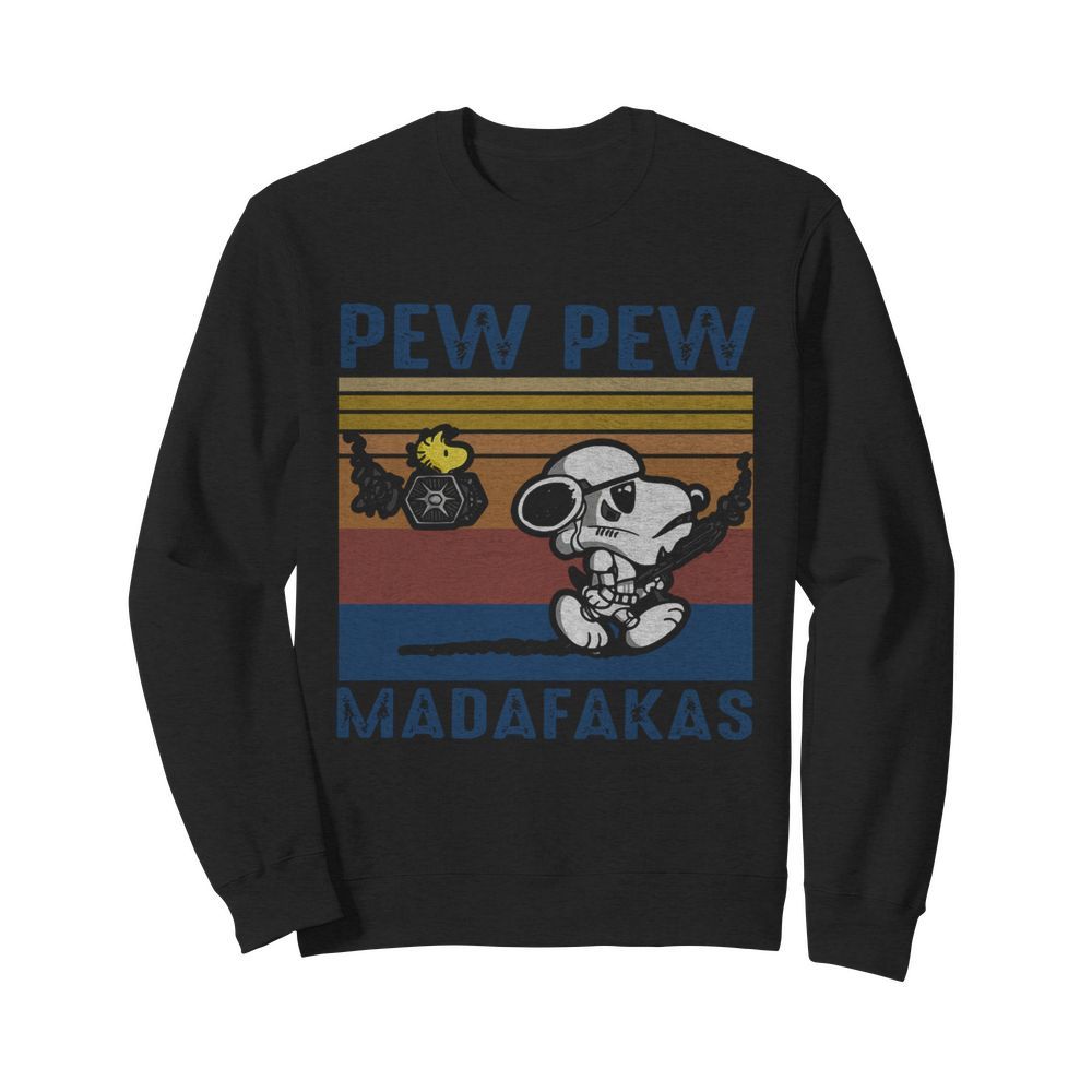 Snoopy Pew Pew Madafakas Vintage  Unisex Sweatshirt