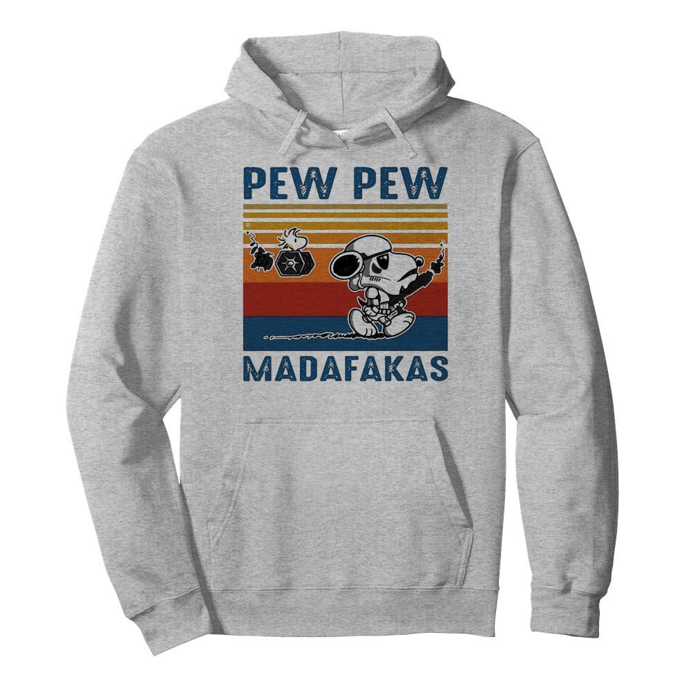 Snoopy Pew Pew Madafakas Vintage  Unisex Hoodie