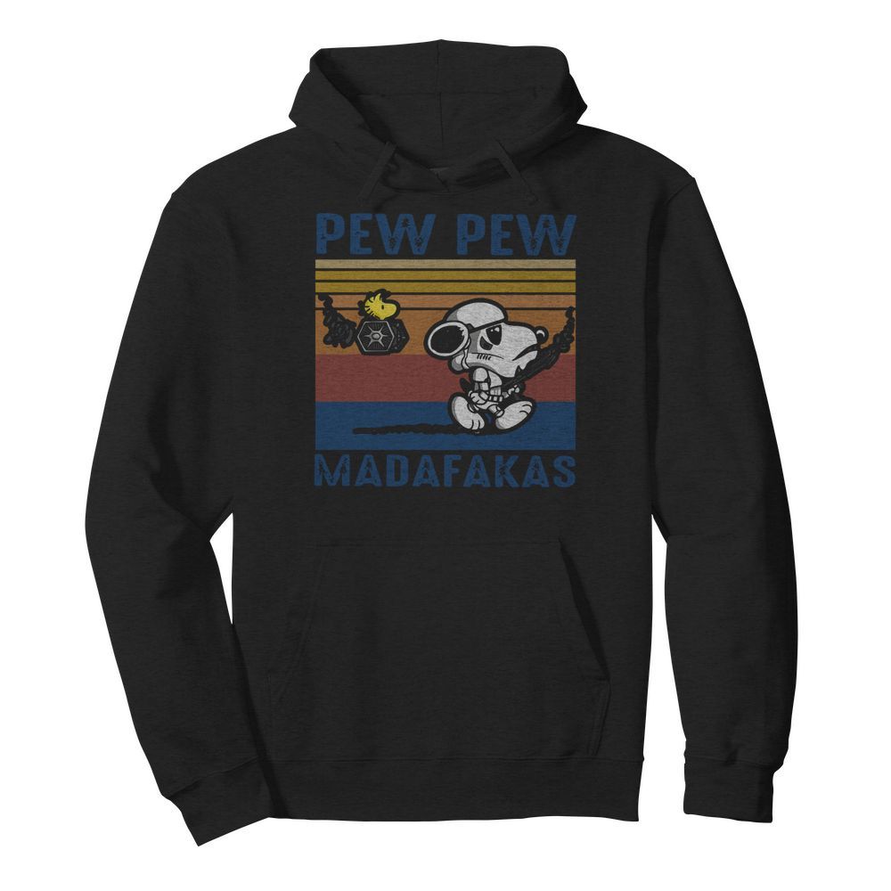 Snoopy Pew Pew Madafakas Vintage  Unisex Hoodie