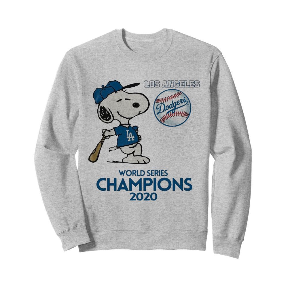 Snoopy Play Baseball Los Angeles Dodgers World Series Champions 2020  Unisex Sweatshirt