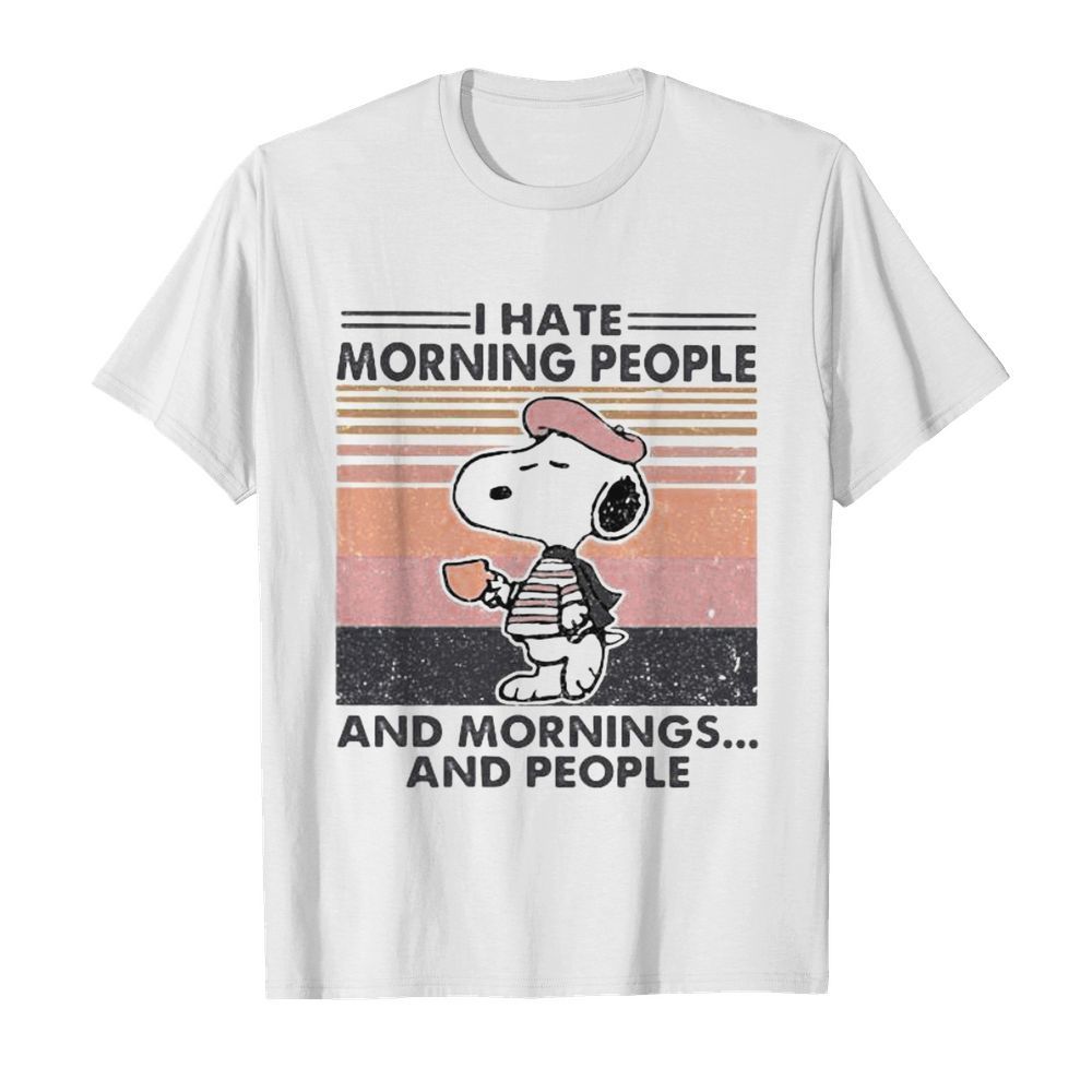 Snoopy i hate morning people and mornings and people vintage retro shirt