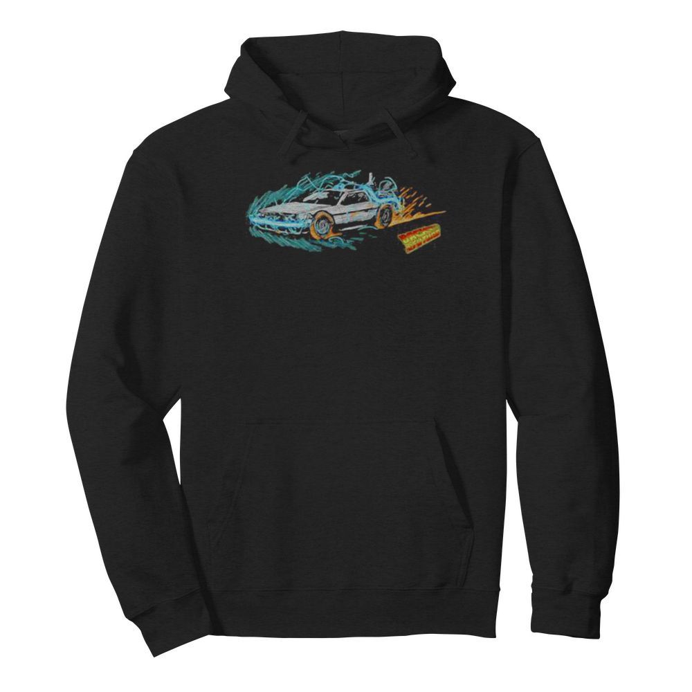 Speeding through time back to the future fire  Unisex Hoodie