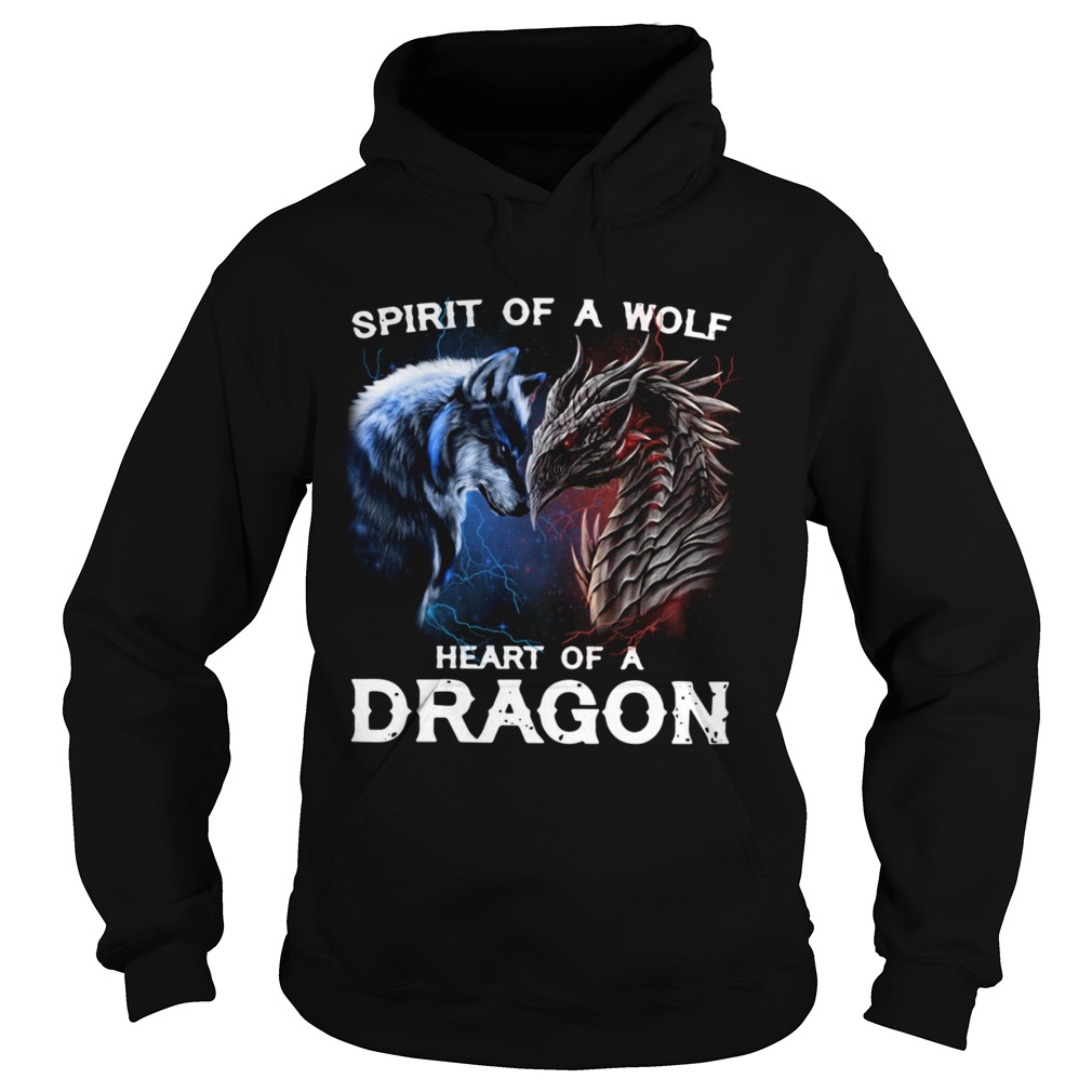 Spirit Of A Wolf Heart Of A Dragon  Hoodie