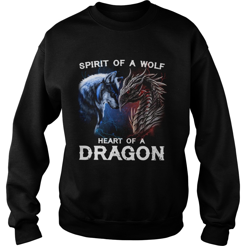 Spirit Of A Wolf Heart Of A Dragon  Sweatshirt